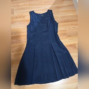 Club Monaco Navy Silk VNeck Mini Dress